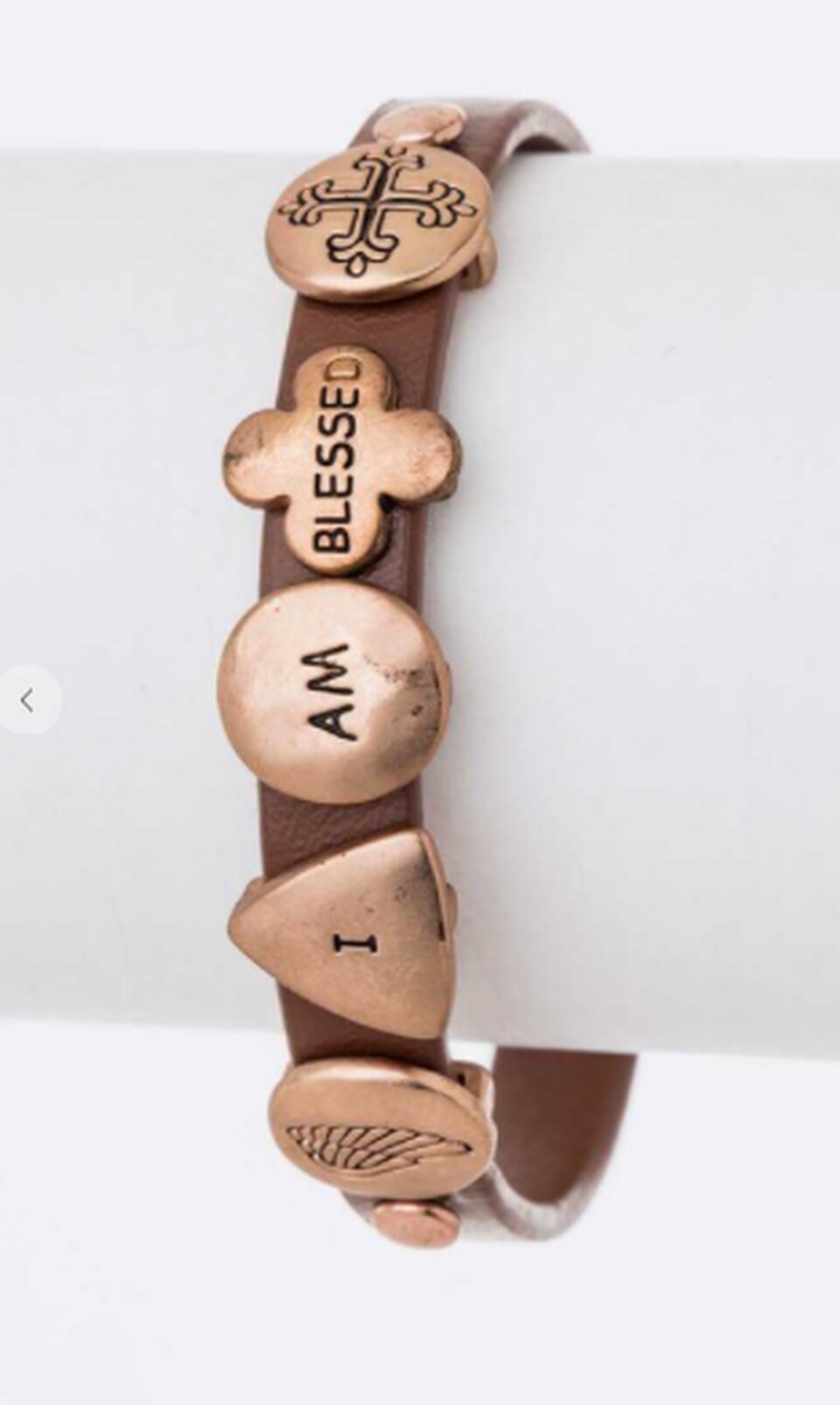 I am Blessed Leather Charm Bracelet