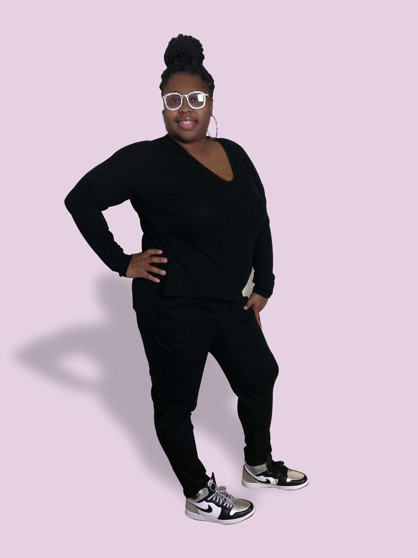 Allstar black Plus Size 2 piece Set