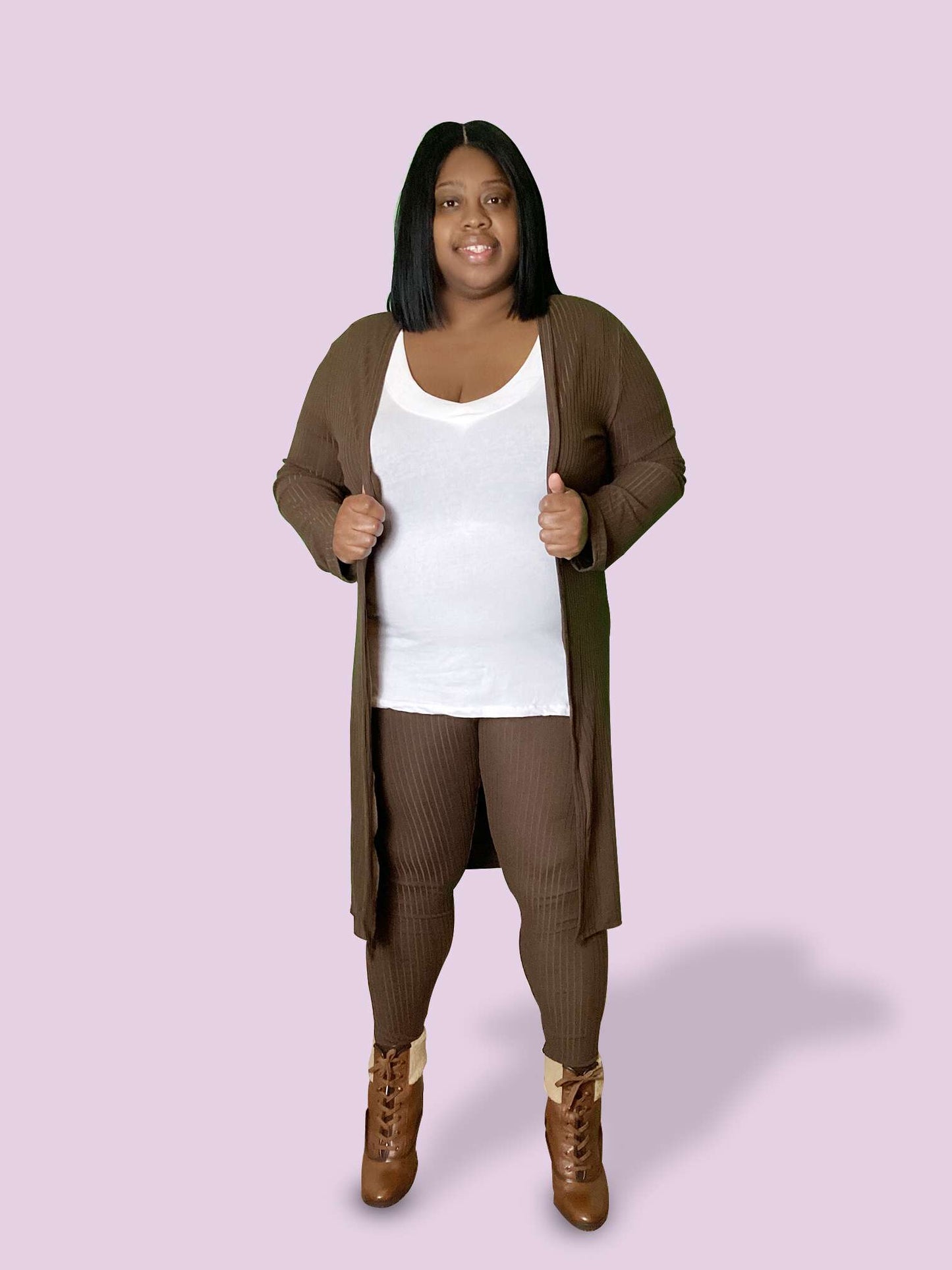 Camelot Plus Size 2 piece Cardigan Legging Set