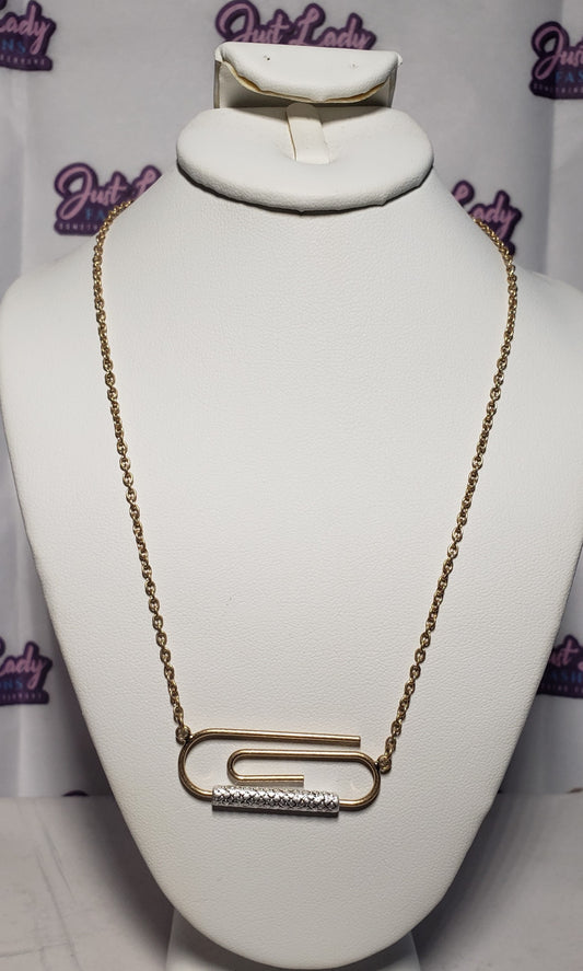 Crazy Paper Clip Costume Jewelry Necklace