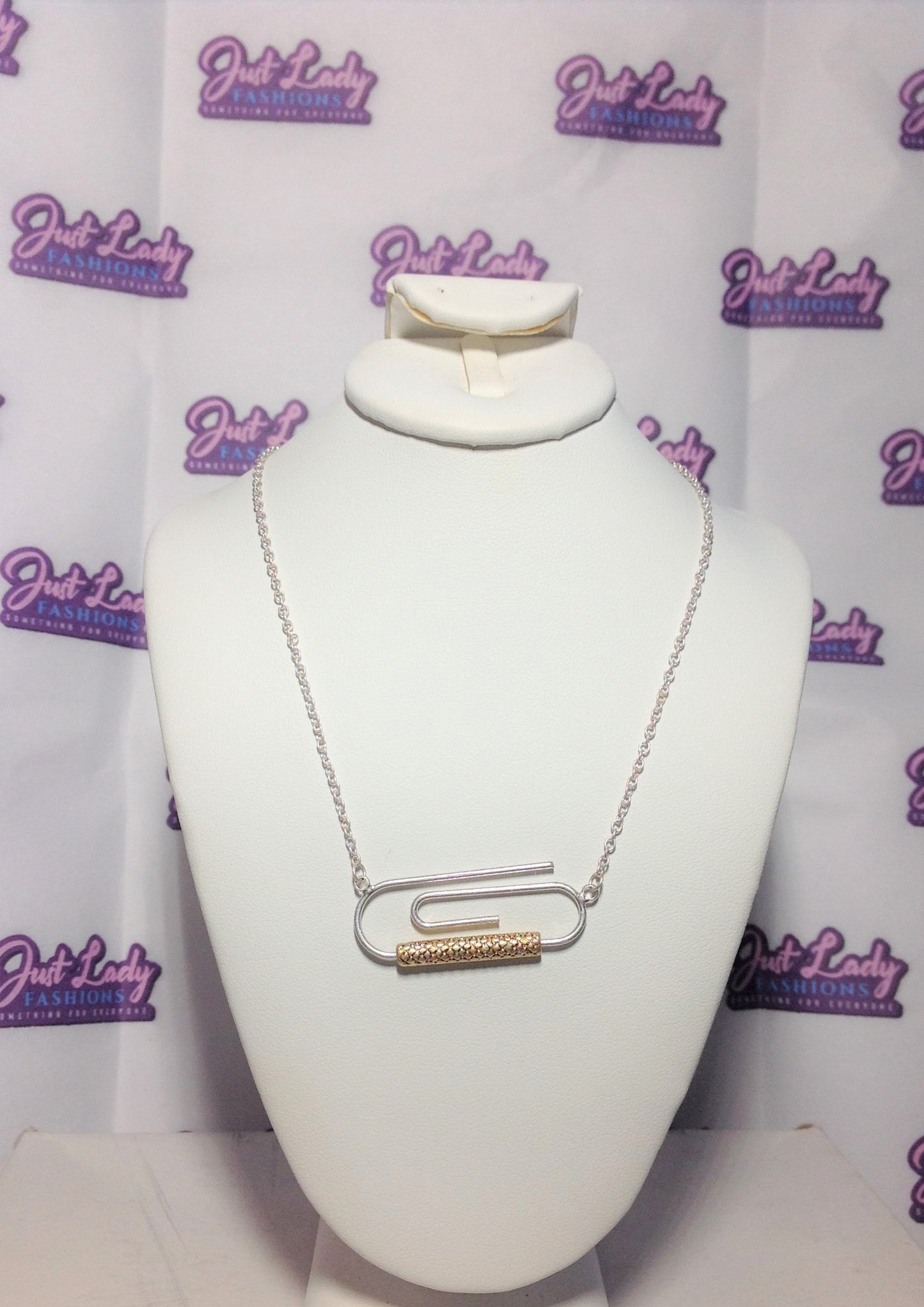 Crazy Paper Clip Costume Jewelry Necklace