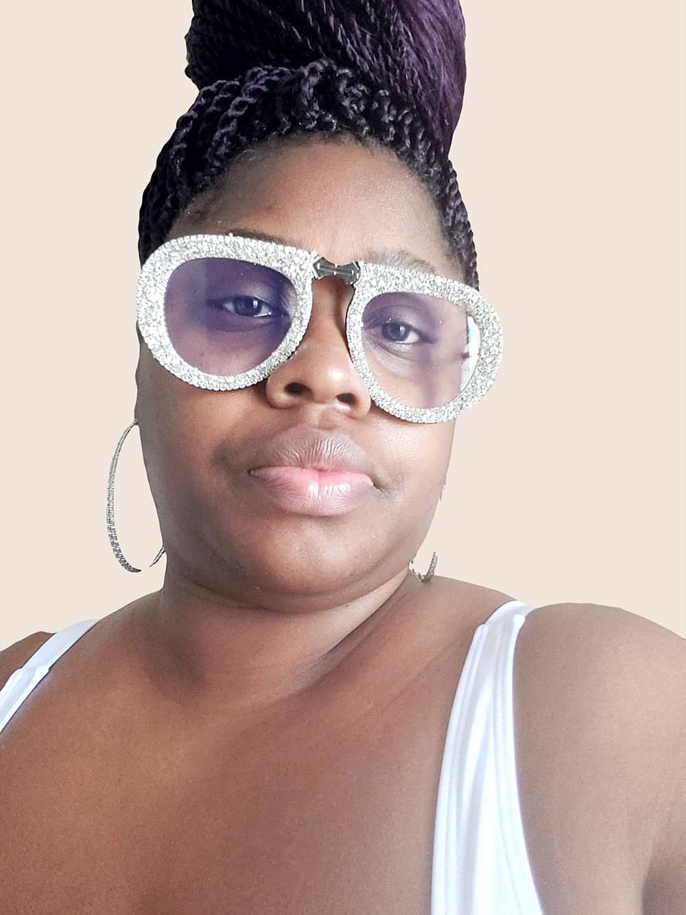 Glaring Glitter Fashion Clear Lens Glasses