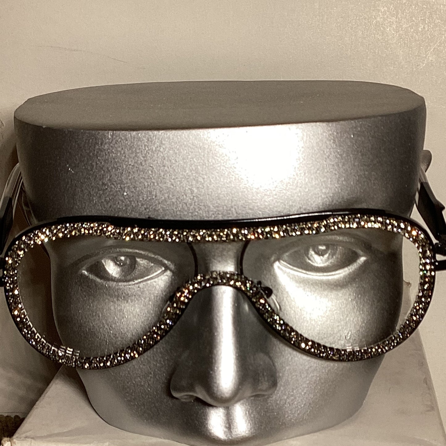 Glimmer Rhinestone Clear Glasses