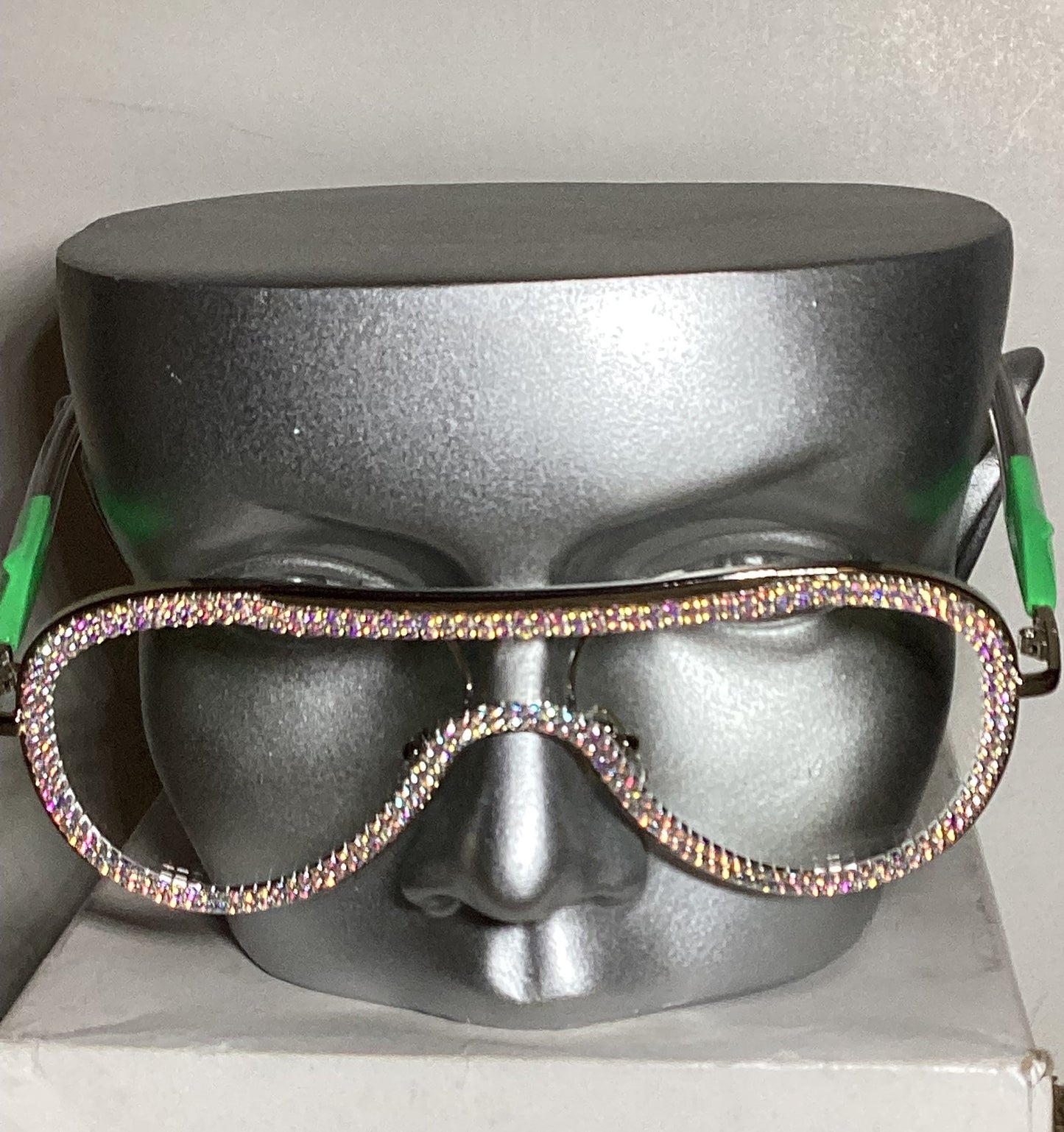 Glimmer Rhinestone Clear Glasses