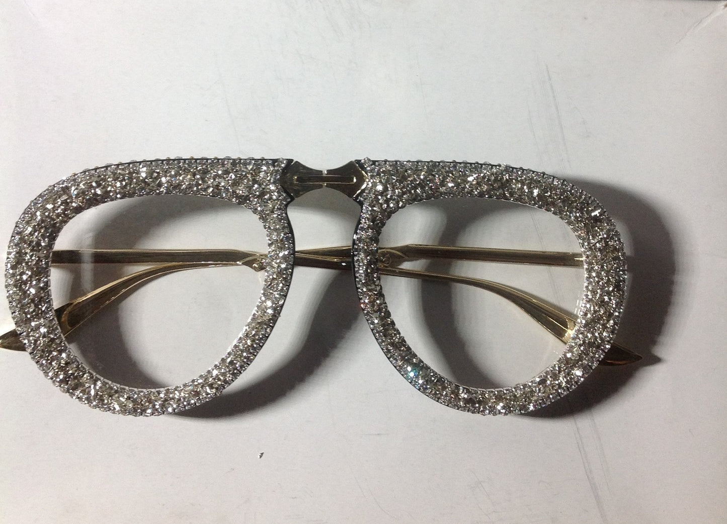 Glaring Glitter Fashion Clear Lens Glasses