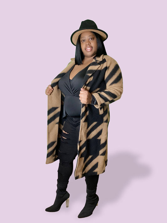 If you know Oversized Midi Houndstooth Coat