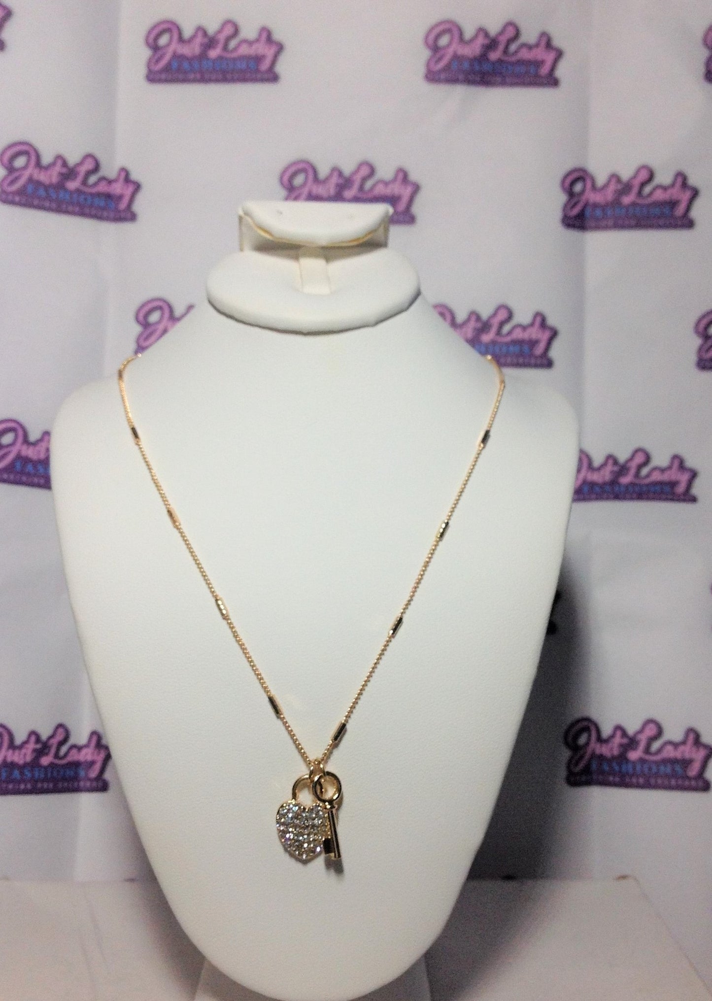 Radiance Lock and Key Costume Jewelry Necklace