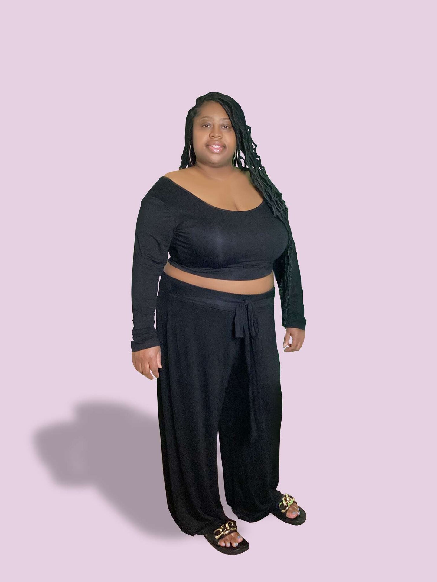 Tia Olive Make It Happen Crop Top Set