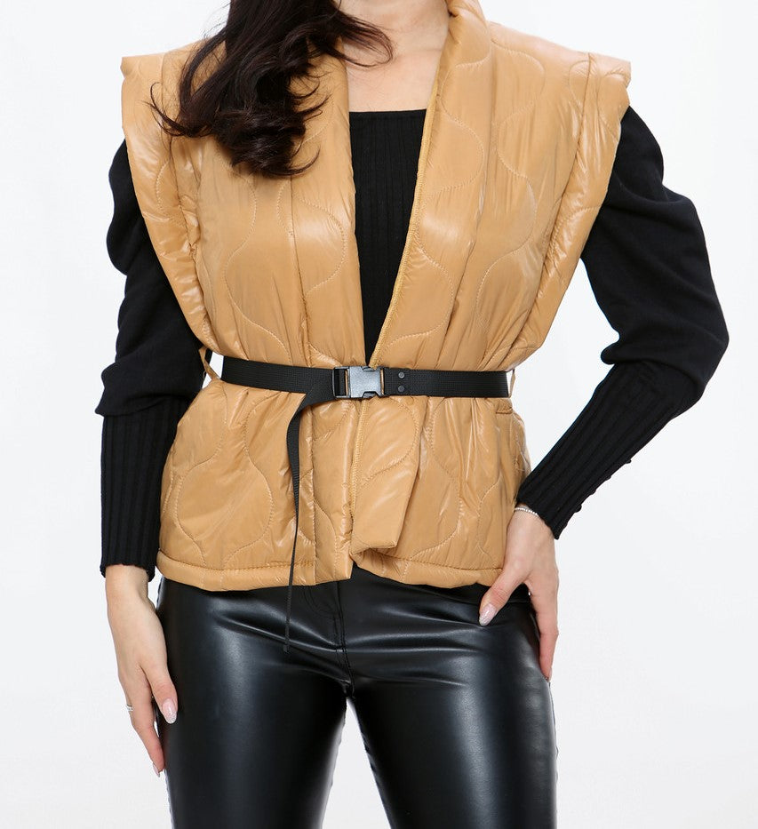 Prism Sleeveless Belted Vest